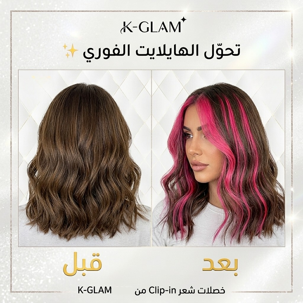 خصلات هايلايت ملونة